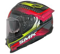 Casco Integral de Moto SMK Titan Carbon Razor GL234 - Fibra de Carbono Decorado Brillo, Ligero, Deportivo, y Visor Antirrayas (XXL 63/64)