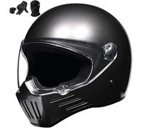 Casco Integral De Moto Vintage Casco Integral De Moto Scooter Retro Clásico Crash Racing Rally Touring Casco Homologado ECE D,M55-56CM