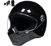 Casco Integral De Moto Vintage Casco Integral De Moto Scooter Retro Clásico Crash Racing Rally Touring Casco Homologado ECE I,L57-58CM