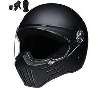 Casco Integral De Moto Vintage Casco Integral De Moto Scooter Retro Clásico Crash Racing Rally Touring Casco Homologado ECE A,XL59-60CM