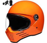 Casco Integral De Moto Vintage Casco Integral De Moto Scooter Retro Clásico Crash Racing Rally Touring Casco Homologado ECE H,XL59-60CM