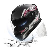 Casco Integral de Motocicleta - Motocross 14.56 Pulgadas ABS PC Escudo de Visera Duradero, Equipo de protección, máscara a Prueba de Viento de Invierno Estilo Capucha | Casco eléctrico del