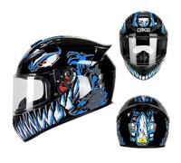 Casco Integral de Motocicleta Nuevo, con certificación ECE, Transpirable, Equipo de protección contra choques, Unisex para Adultos, Ideal para Deportes, Turismo y Scooter eléctrico,Color C-XXL