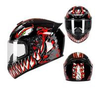 Casco Integral de Motocicleta Nuevo, con certificación ECE, Transpirable, Equipo de protección contra choques, Unisex para Adultos, Ideal para Deportes, Turismo y Scooter eléctrico,Color A-3XL