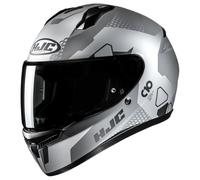 HJC C10 Aspa Casco, negro-gris-plata, tamaño XL para Hombres