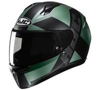 HJC C10 Tez Casco, negro/verde, Talla XL (60/61)