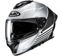HJC C71 Morix Casco, Negro/Blanco/Plata, Talla XXL (62/63)