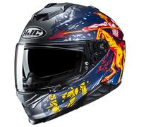HJC i71 Taurus Casco, gris-rojo-azul-amarillo, tamaño XL para Hombres