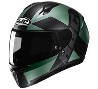 Casco integral de moto HJC C10 Tez MC4SF negro-verde XL