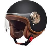 Casco integral Jet DOT/ECE Retro casco de motocicleta Cruiser Chopper Scooter Crash Jet casco de media carcasa para hombres y mujeres D1,54-61CM
