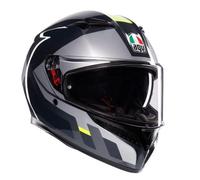 Casco Integral K3 E2206 Mplk Shade Grey / Yellow Fluo Gris Amarillo Fluo