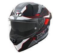 KYT R2R LED, casco integral L male Mate Negro/Gris/Blanco/Rojo