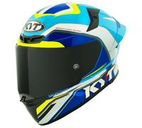 Casco Integral KYT TT-REVO Grand Prix White/Light Blue