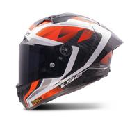 LS2 FF805 Thunder GP Raute Carbon Casco, blanco/rojo, Talla M (57/58)