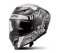 LS2 FF807 Dragon Enthum Carbon Casco, blanco-carbono, tamaño S para Hombres