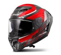 LS2 FF807 Dragon Carbon Trax, casco integral XL male Negro/Rojo/Gris