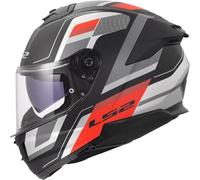LS2 Helmets Casco integral FF808 Stream II Vintage Mate Negro/Gris/Rojo Talla S para hombre