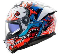 LS2, Casco Moto Integral STREAM II INFERNO Gloss White Blue, L