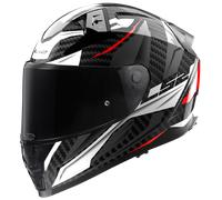 LS2 Casco integral Vector II Carbon Savage Blanco/Rojo/Gris Talla M