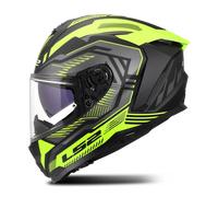 LS2 FF817 Challenger II Dravix Casco, negro-amarillo, tamaño XS para Hombres