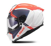LS2 Helmets Casco integral FF817 Challenger II Titan Mate Blanco/Azul/Rojo XL