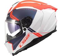 LS2 Helmets Casco integral FF817 Challenger II Titan Mate Blanco/Azul/Rojo XL
