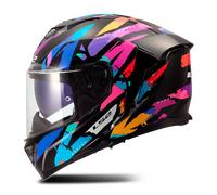 LS2, Casco Moto Integral STORM III KAOS Black Purple Blue, XXS