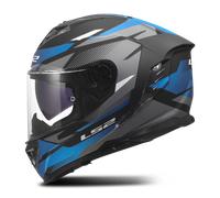 LS2 FF818 Storm III Komai Casco, negro/azul, Talla XXS (51/52)