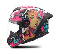 LS2 Casco integral FF820 Rapid III Cyberg mate púrpura y azul XS