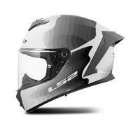 LS2, Casco Moto Integral RAPID III FLOW White Grey, L