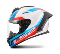 LS2, Casco Moto Integral RAPID III HYPER White Blue Red, XS