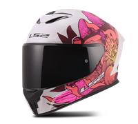 LS2, Casco Moto Integral RAPID III POPPIES II White Pink, S