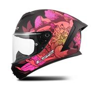 LS2 FF820 Rapid III Poppies II, casco integral XXL female Mate Negro/Fucsia