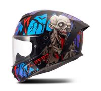LS2 FF820 Rapid III Zombie II, casco integral XS female Negro/Azul/Rojo/Gris