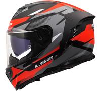 LS2 FF818 Storm III Komai Casco, negro/rojo, Talla XXXL (65/66)