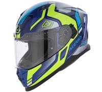 Casco Integral Moto Acerbis X-WAY Graphic Azul Amarillo Fluo Pulido ECE-2206 00