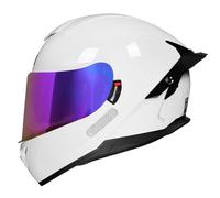 Casco Integral Motocicleta con Doble Visera Cascos Integrales De Moto Homologado ECEDOT Cascos De Motocross Protección Multicapa Múltiples Orificios De Ventilación Unisexo D,XL:61-62CM
