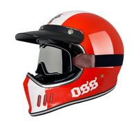 Casco Integral Motocicleta Retro Homologado ECEDOT Cascos Integrales De Moto con Gafas De Protección Múltiples Aberturas De Ventilación para Adultos Cascos De Motocross J,M:57-58CM