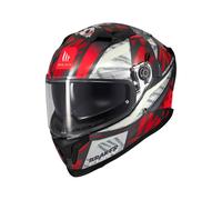 Casco de moto integral MT Braker SV Fury negro-gris-rojo XL