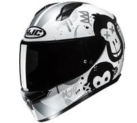HJC Casco integral C10 GETI MC10 Juvenil 3XS Negro-Blanco-Plata