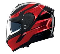 Nolan Casco integral N80-8 Fervo 355 Negro/Rojo Cromo Metal Talla L Mujer