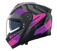 Nolan Casco integral N80-8 Trittico 358 Mujer M Mate Negro/Gris Oscuro/Lila/Fucsia