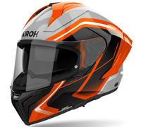 Casco integral para moto Airoh MATRYX Wide color naranja brillante XS