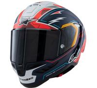 Casco integral para motocicleta Alpinestars Supertech R-10 Limited Edition Pedro Acosta azul mate, rojo y blanco XL