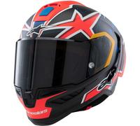 Casco integral para motocicleta Alpinestars Supertech R10 Limited Edition Jack Miller en carbono mate rojo-azul-amarillo-blanco 2XL