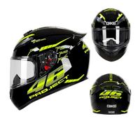 Casco Integral para Motocicleta, para Motociclistas, Deportes, homologado por la ECE Unisex Adultos Carreras callejeras Turismo con Lentes Resistentes al Desgaste y a los arañazos,K2-XXL
