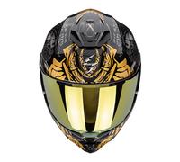 Casco integral para motocicleta SCORPION EXO-1500 APUS, color negro, gris y dora