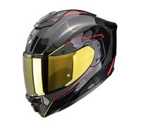 Casco integral para motocicleta SCORPION EXO-1500 CARBON AIR MUNDI Negro-Rojo-Am