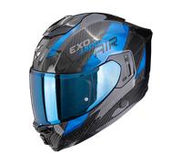 Casco integral para motocicleta SCORPION EXO-1500 CARBON AIR PLATTED, color negr