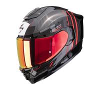 Casco integral para motocicleta SCORPION EXO-1500 CARBON AIR ZITY, color negro y